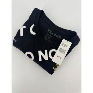 Reason Clothing Mens Do Not Cross Graphic T-Shirt Black Streetwear NWT M